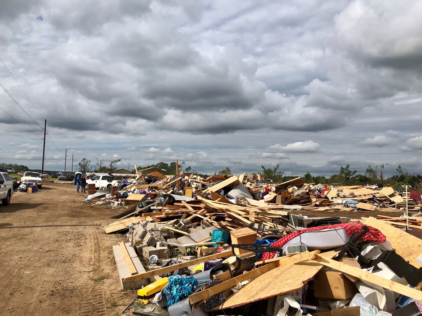 Tornado destruction near County Road M and Highway 29